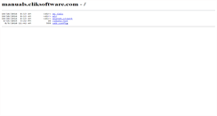 Desktop Screenshot of manuals.cliksoftware.com